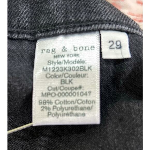 Rag & Bone Jeans Mens Black Fit 2 Slim Button Fly - Picture 7 of 7